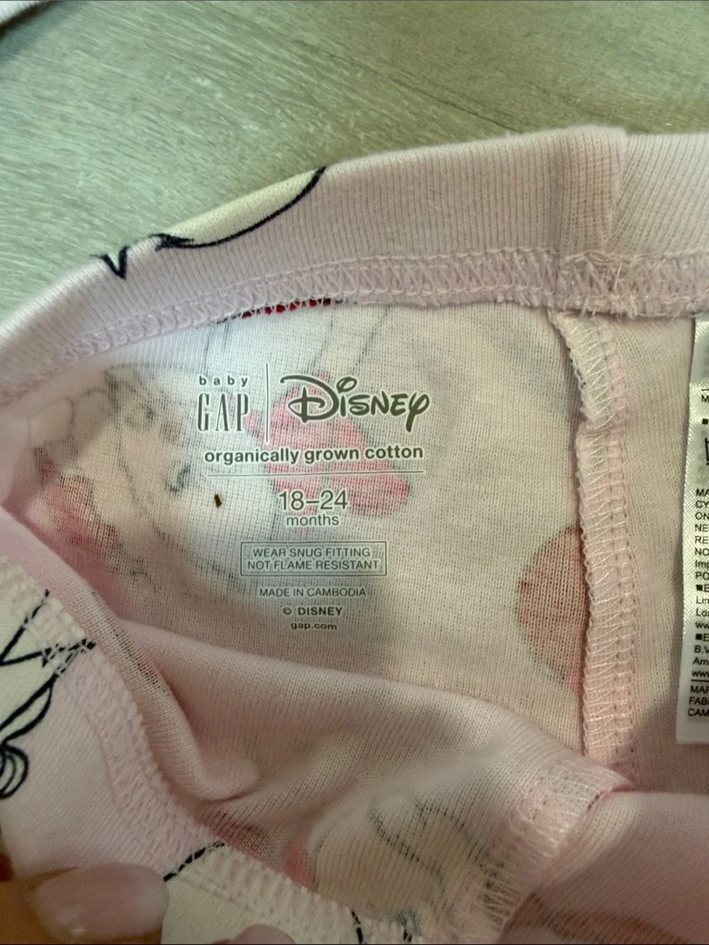 NWT GAP Pink Cat Print Two-Piece Pajama Set 18-24